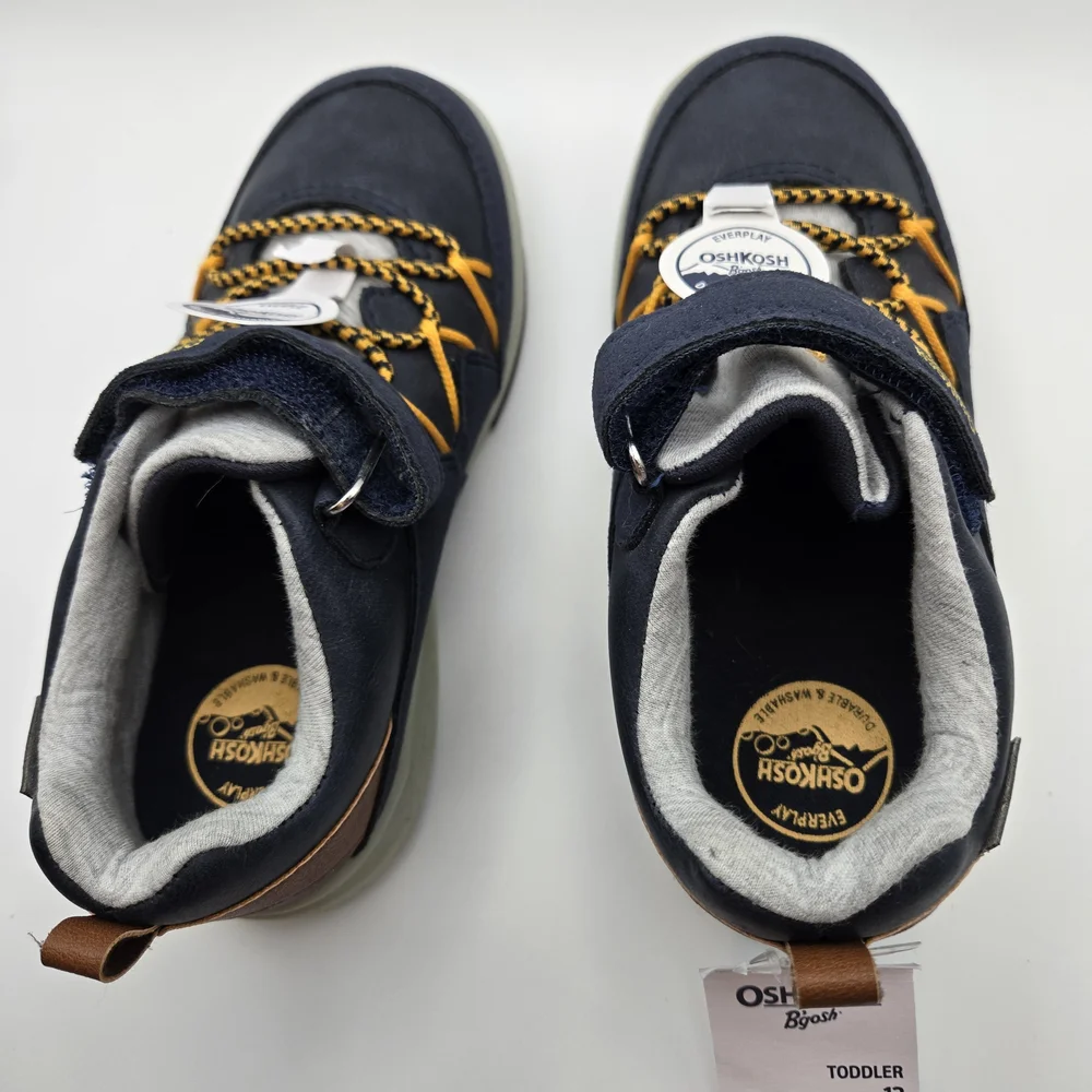 OshKosh B'gosh Toddlers Blue and Yellow Sneakers with Velcro - Picture 5 of 8